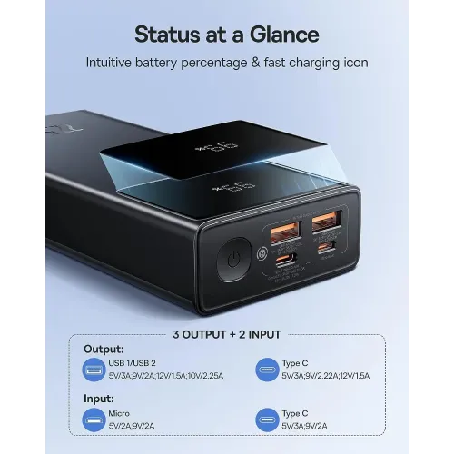 Baseus PPXJ30 Star Lord Digital Display 22.5W 30000mAh Fast Charge Power Bank - Image 2